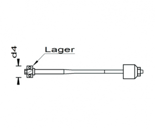 Esmatec Welle mit festem Lager d4 =4.0 mm